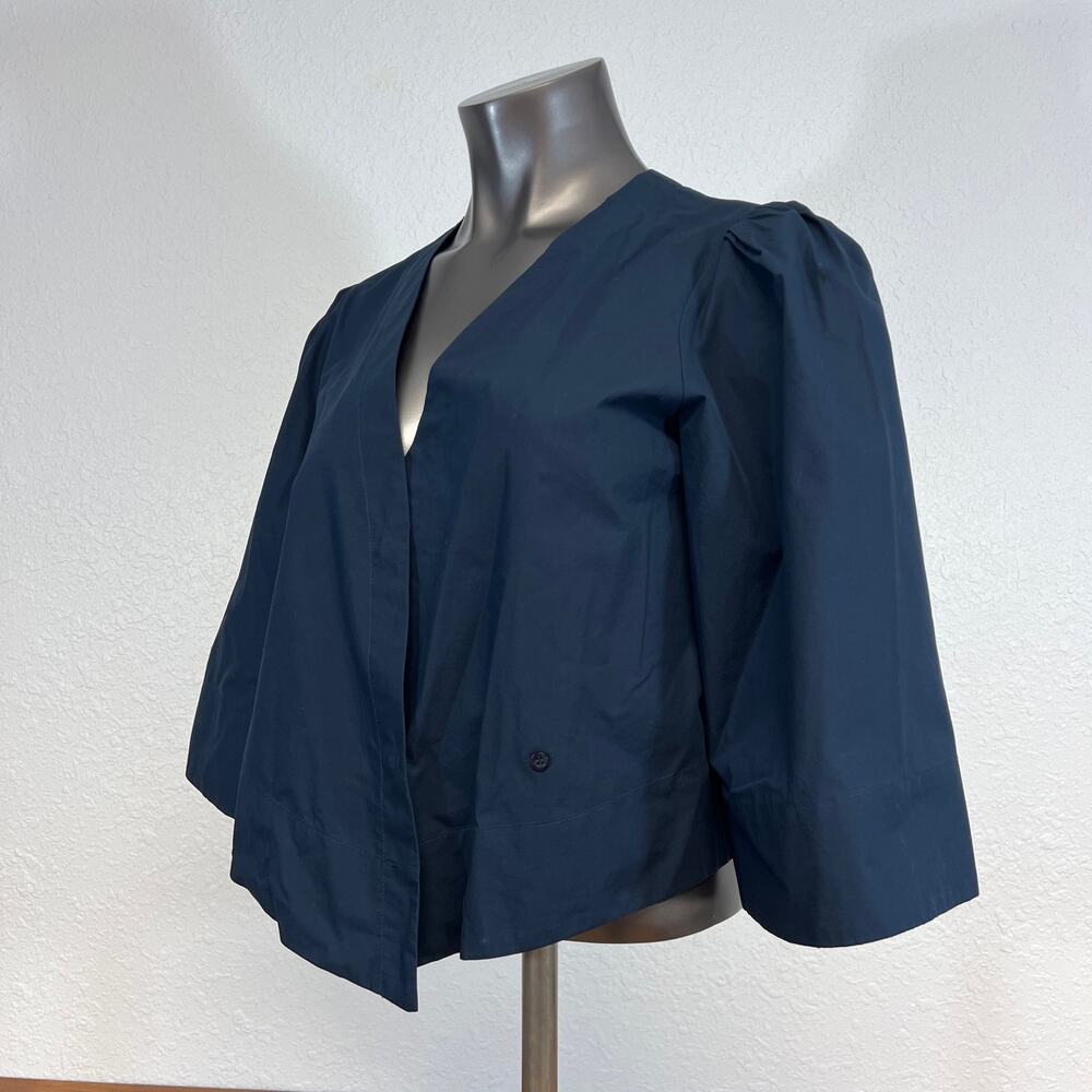 Wear Cisco Cissa Women's Wrap Lady Kimono Half Sleeve Solid Navy Blue Minimalist - Picture 2 of 5
